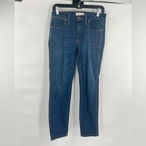 Madewell 9” high rise skinny crop blue jeans size 27